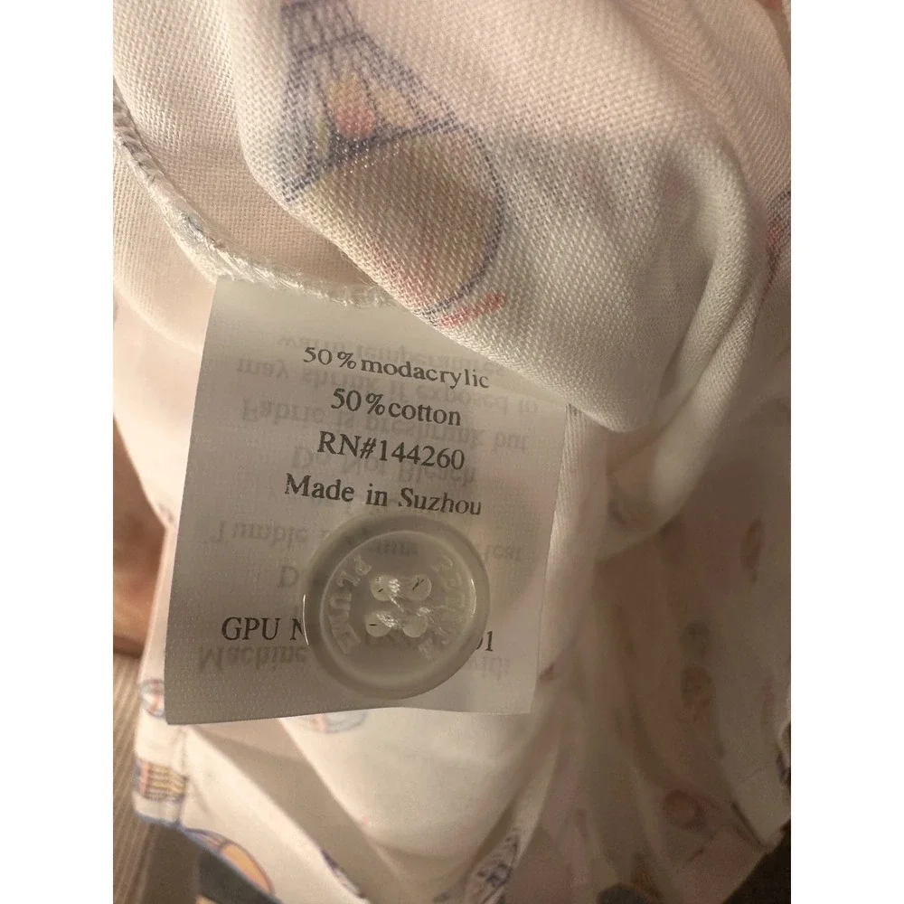 Petite Plume Boys Bonne Voyage Pajama Set Hot Air Balloon Blue White SPJBV104 4